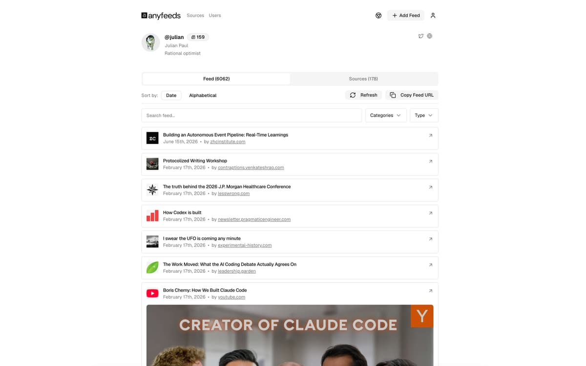 Unified reading list